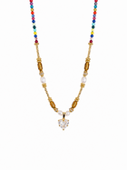 Aurora Beaded Heart Necklace