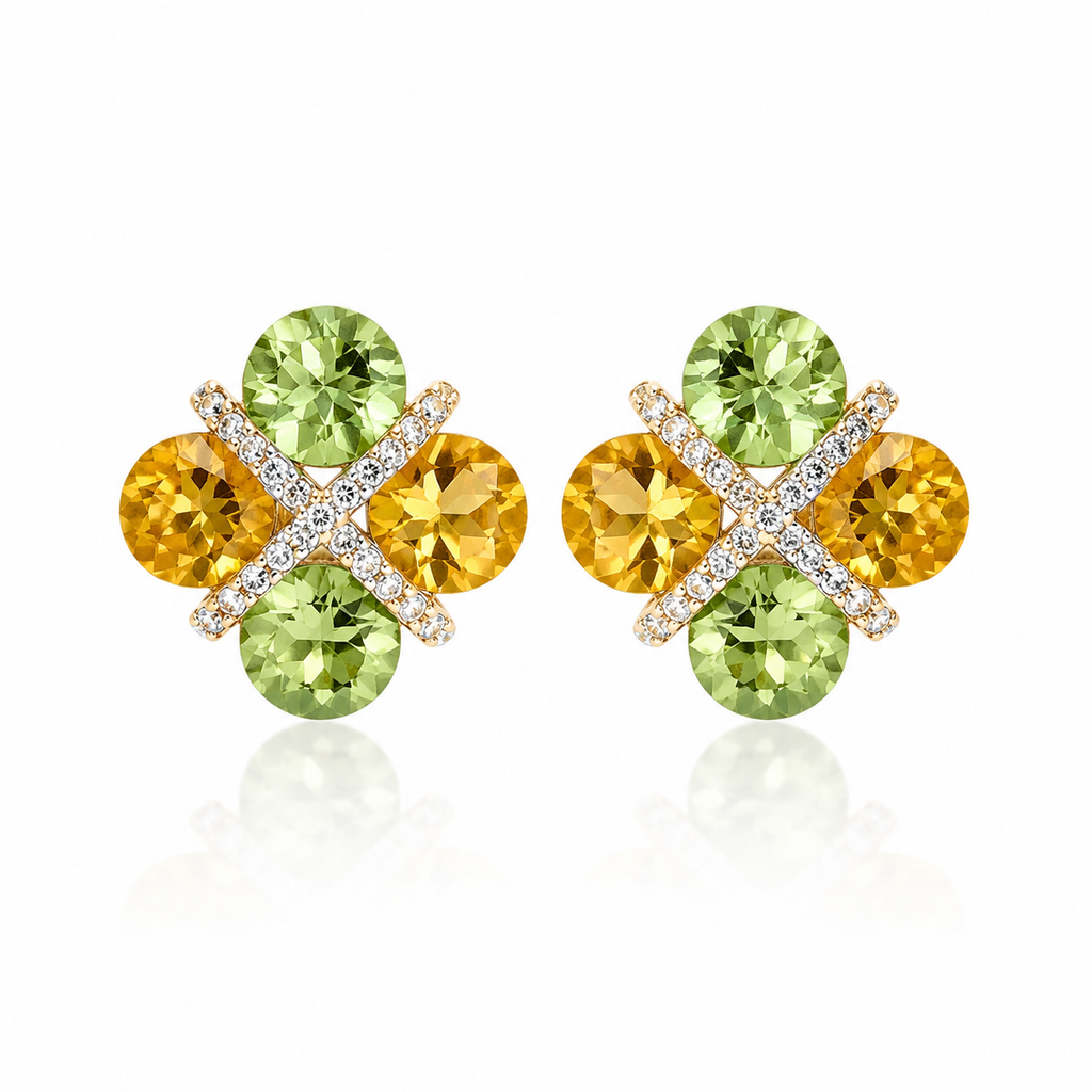 Citrus Bloom Crystal Studs