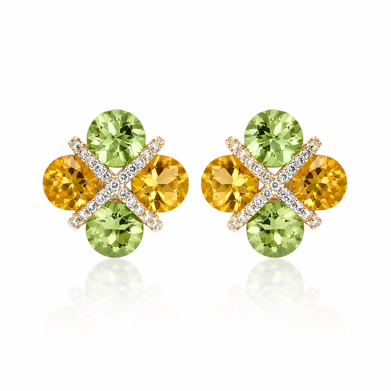Citrus Bloom Crystal Studs
