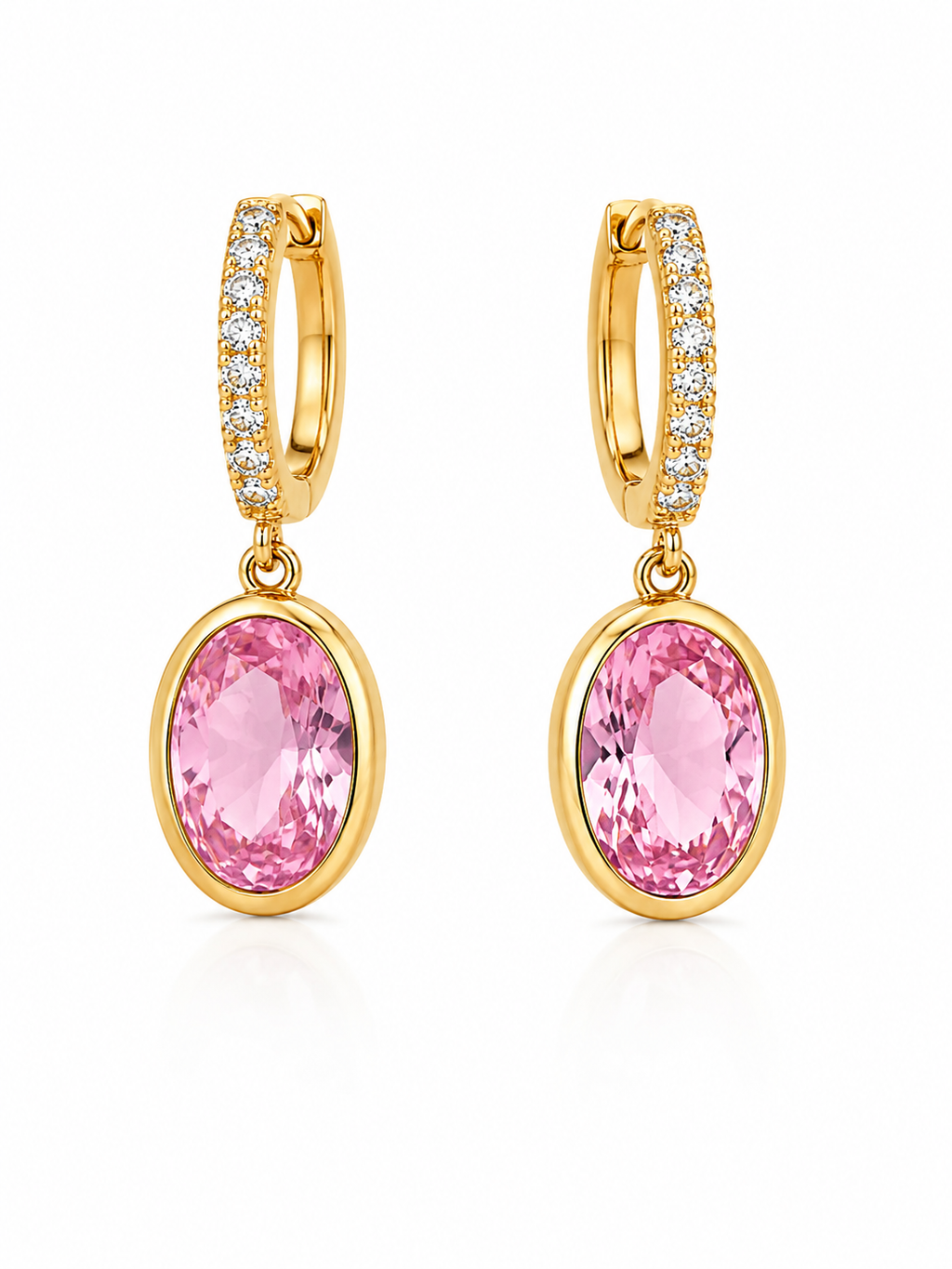 Rosé Crystal Drop Earrings