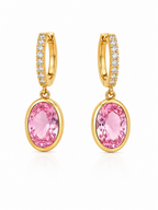 Rosé Crystal Drop Earrings