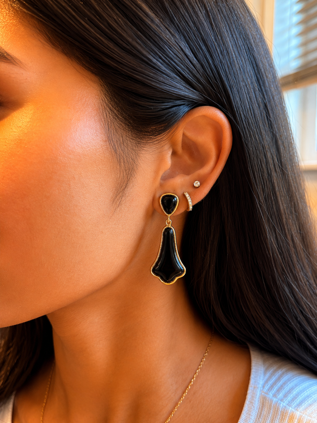 Midnight Drop Earrings