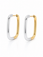 Dual Tone Oval Hoops