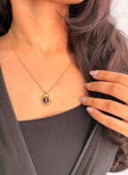 Obsidian Pebble Necklace