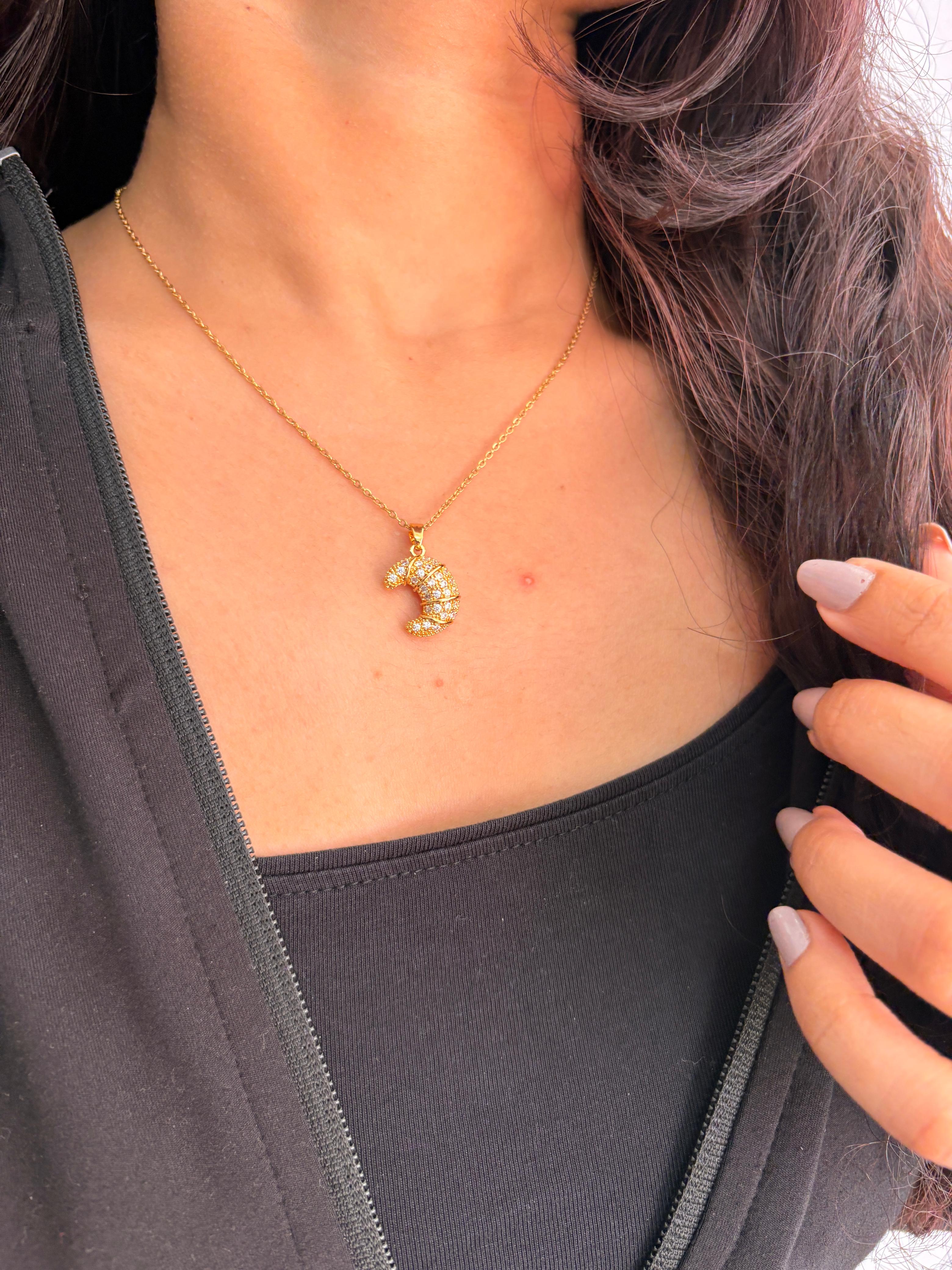 Golden Crescent Necklace