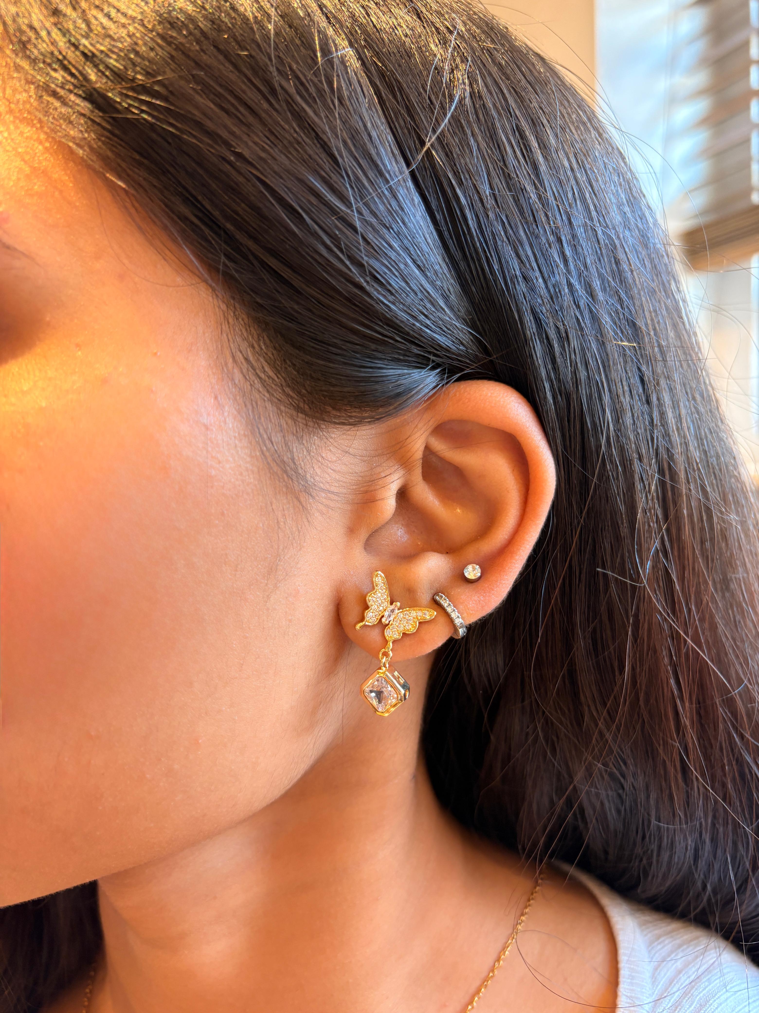 Crystal Flutter Studs