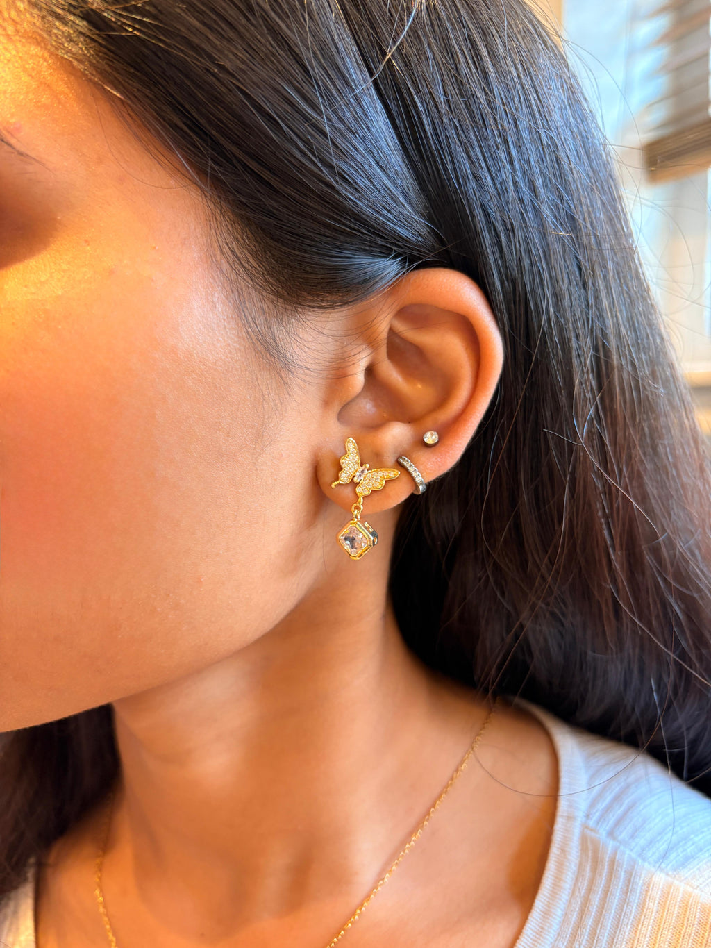 Crystal Flutter Studs