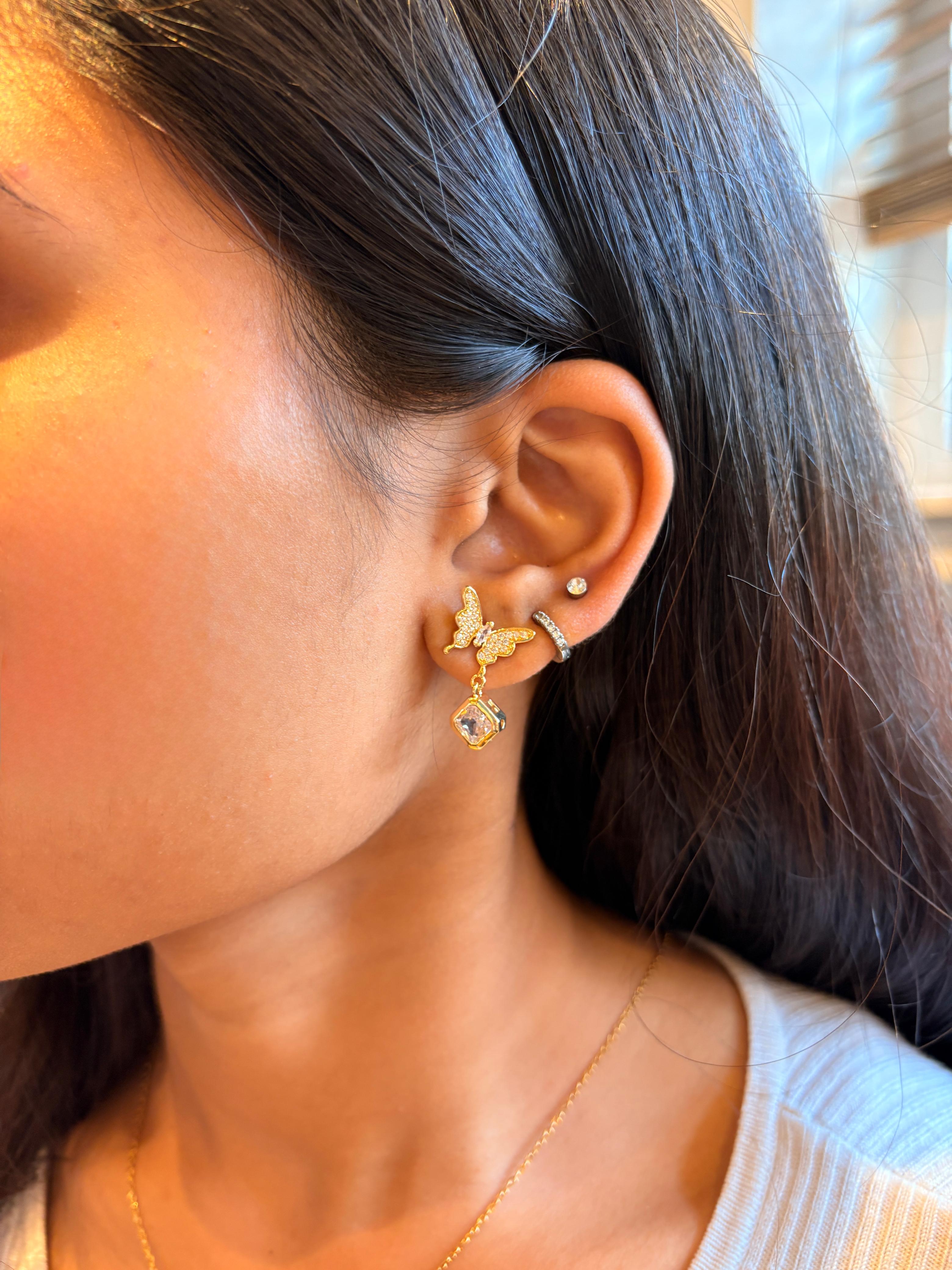 Crystal Flutter Studs