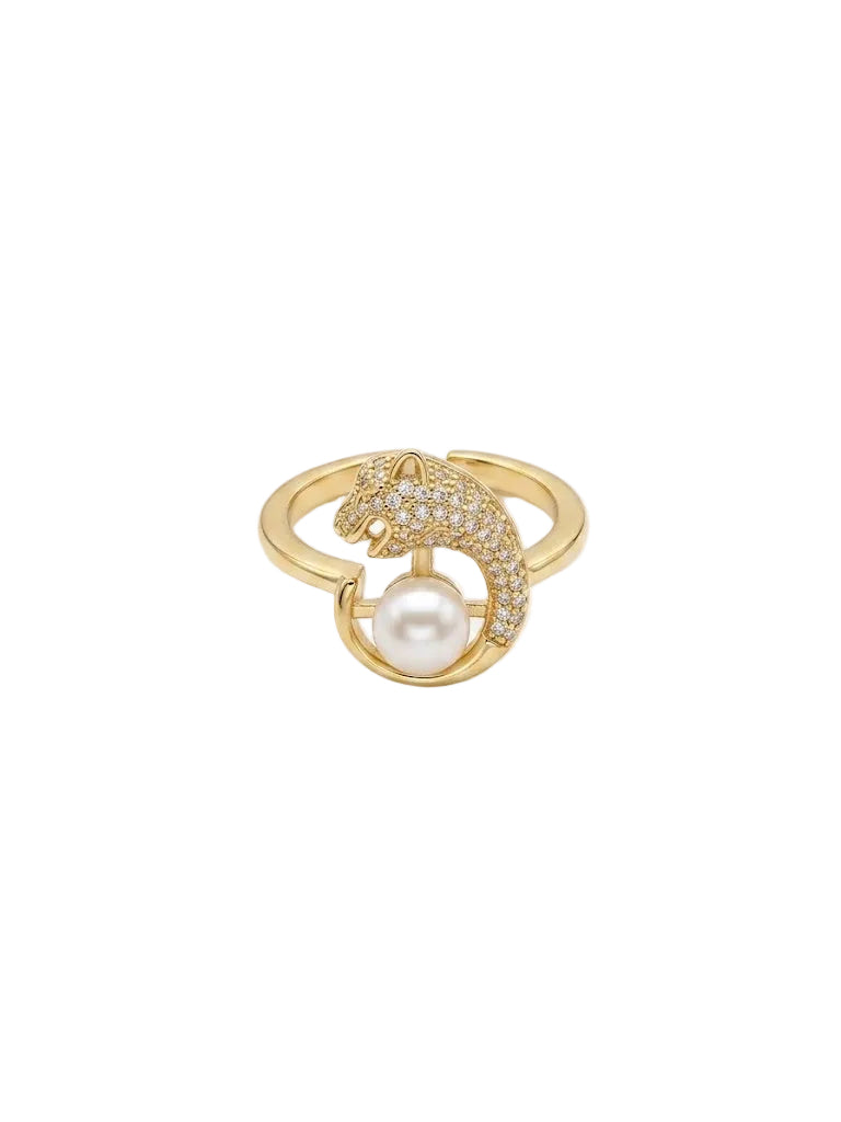 Pearl Panther Ring