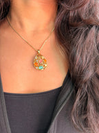 Multi-color Teardrop Mosaic Necklace
