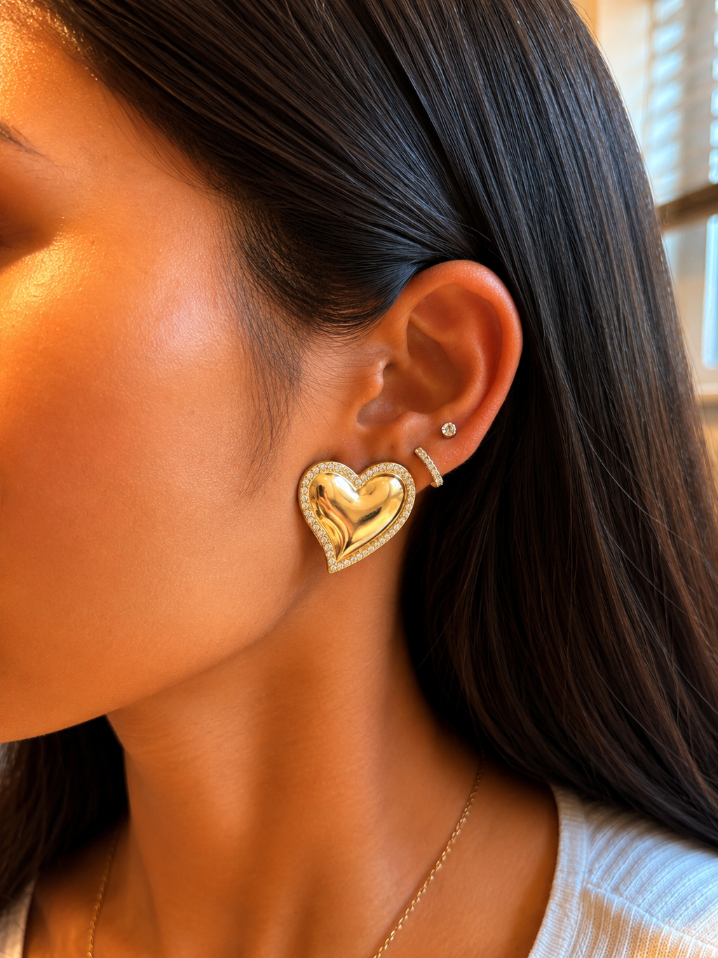 Heart Glow Studs