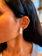 Pearl Glaze Hoop Earrings