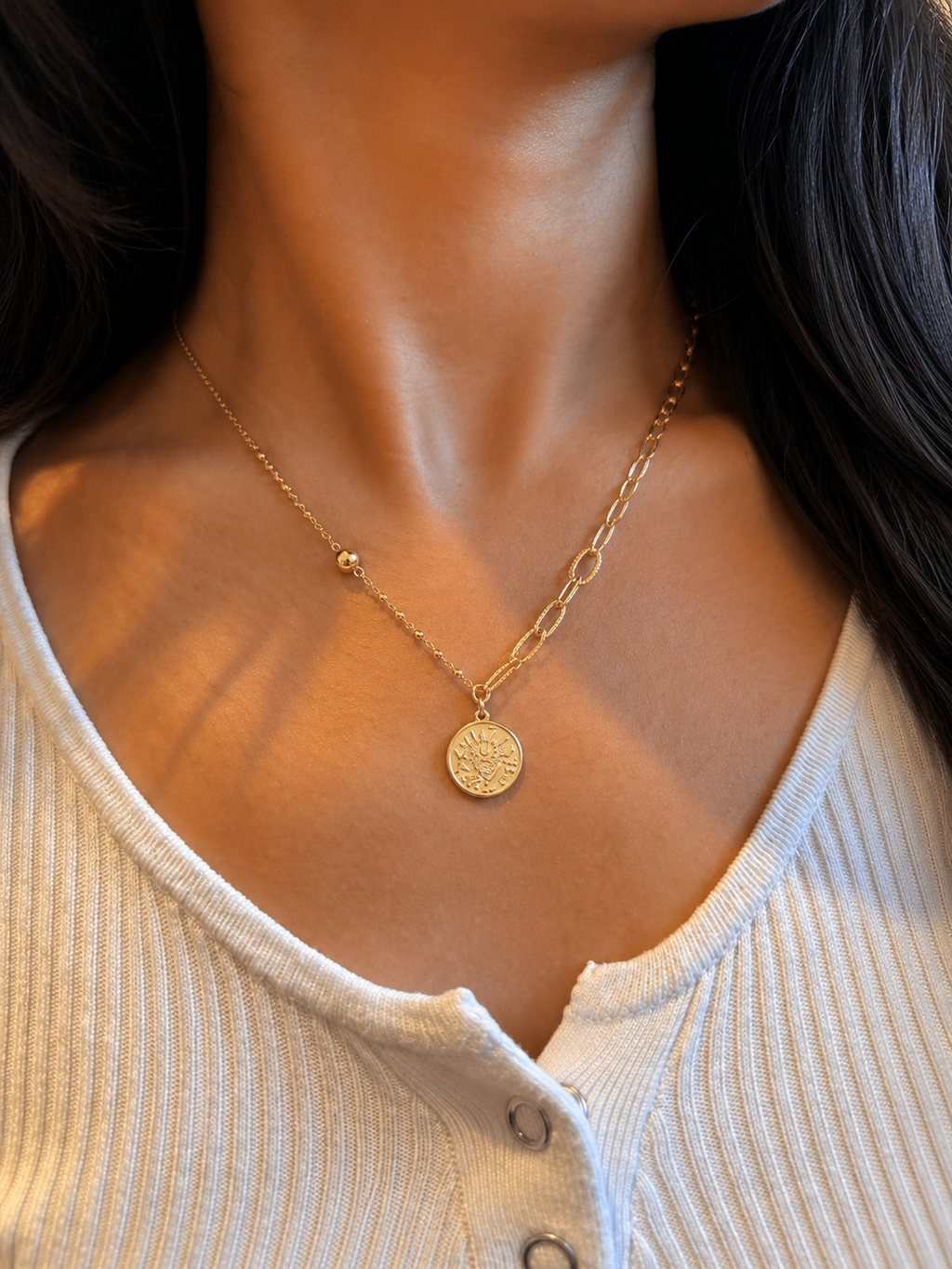Medallion Link Necklace