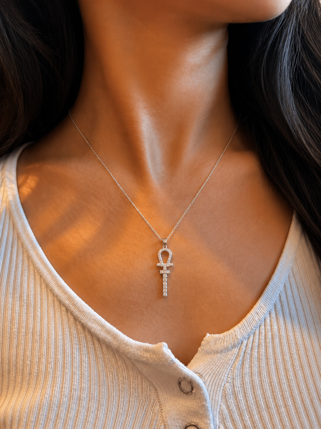 Pavé Ankh Pendant