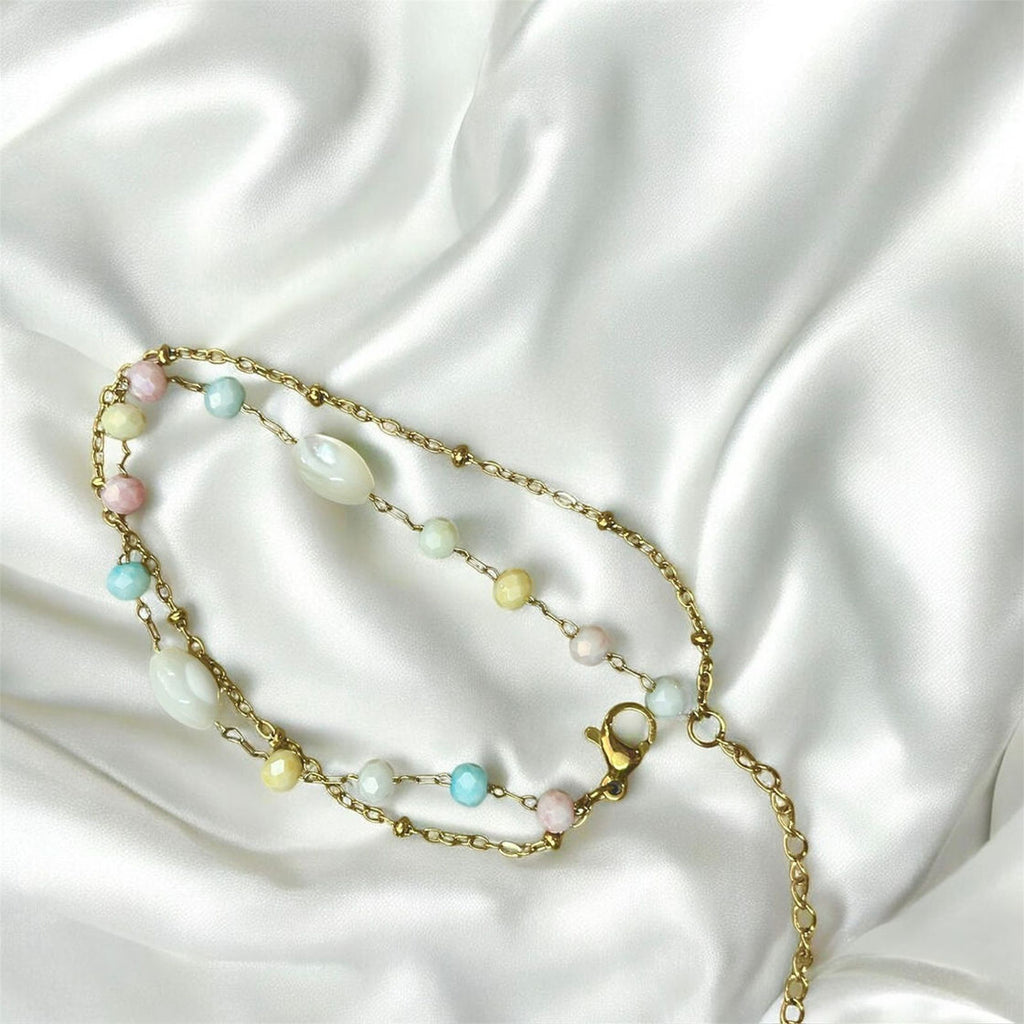 Gold & Jade Charm Bracelet