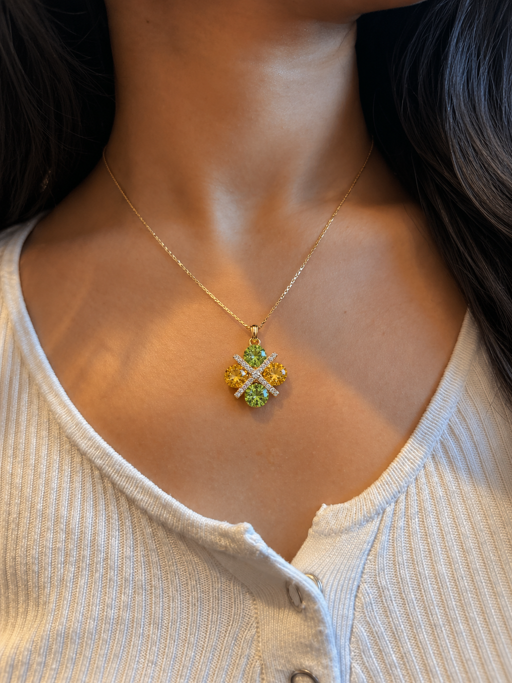Citrus Bloom Pendant Necklace