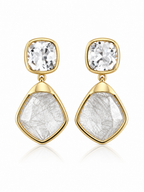 Frosted Crystal Drop Earrings