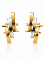 Dual Tone Edge Earring