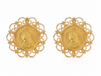 Vintage Victoria Coin Studs