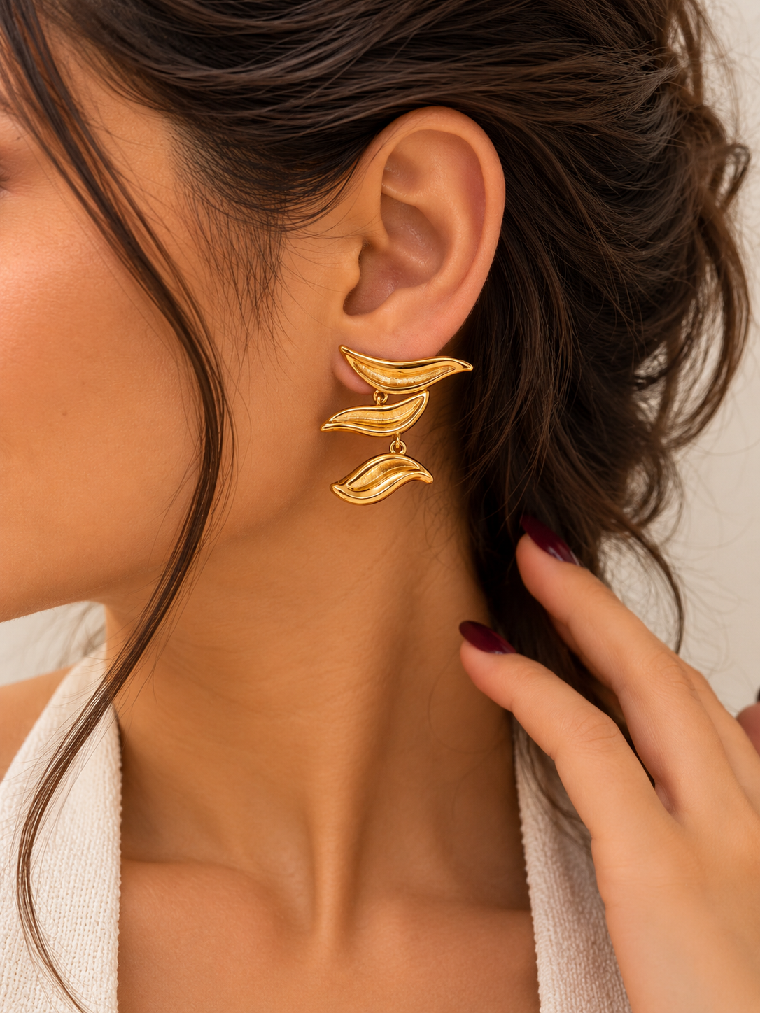 Cascading Leaf Earrings
