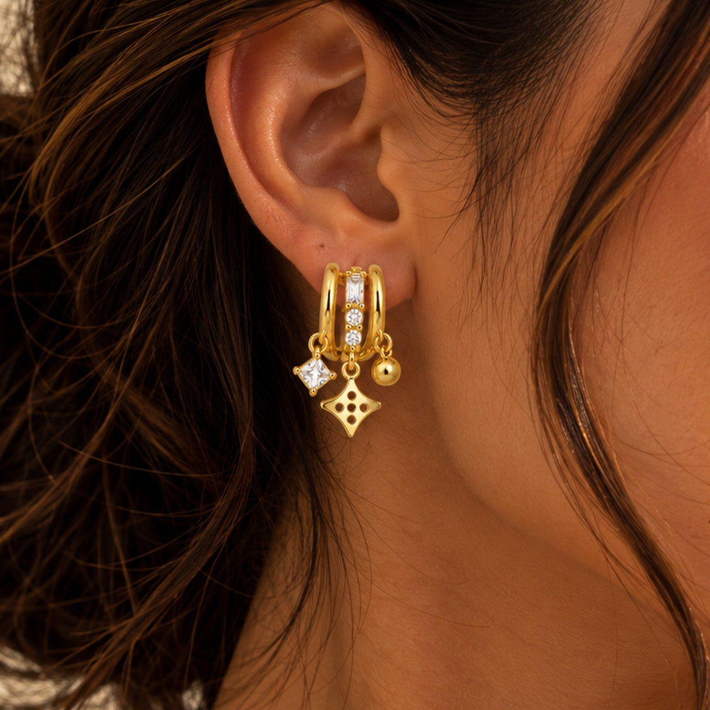 Celeste Charm Drop Earrings