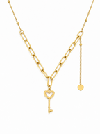 The Amore Key Layered Chain Necklace