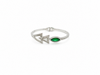 Emerald Marquise Geometric Bangle