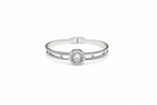Roman Solitaire Silver Bangle