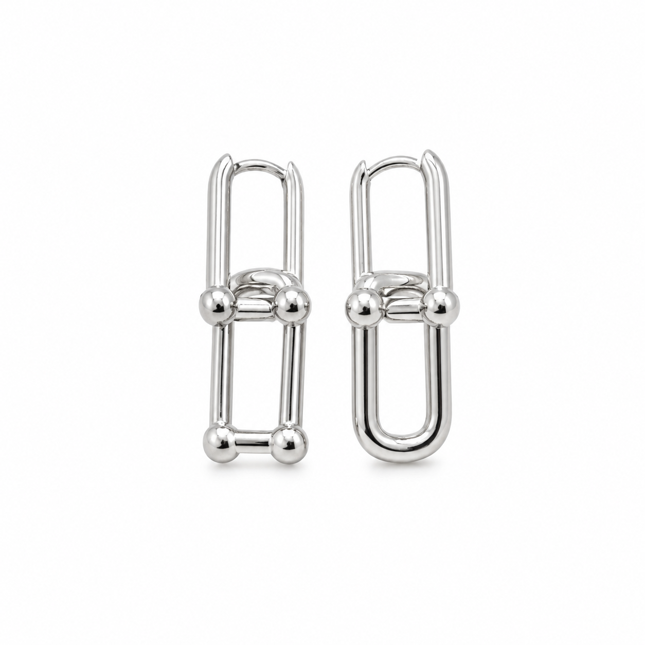 Lock Charm Hoop Earrings (2in1)