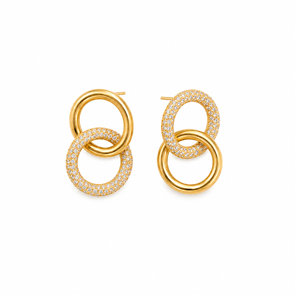 Halo Link Drop Earrings