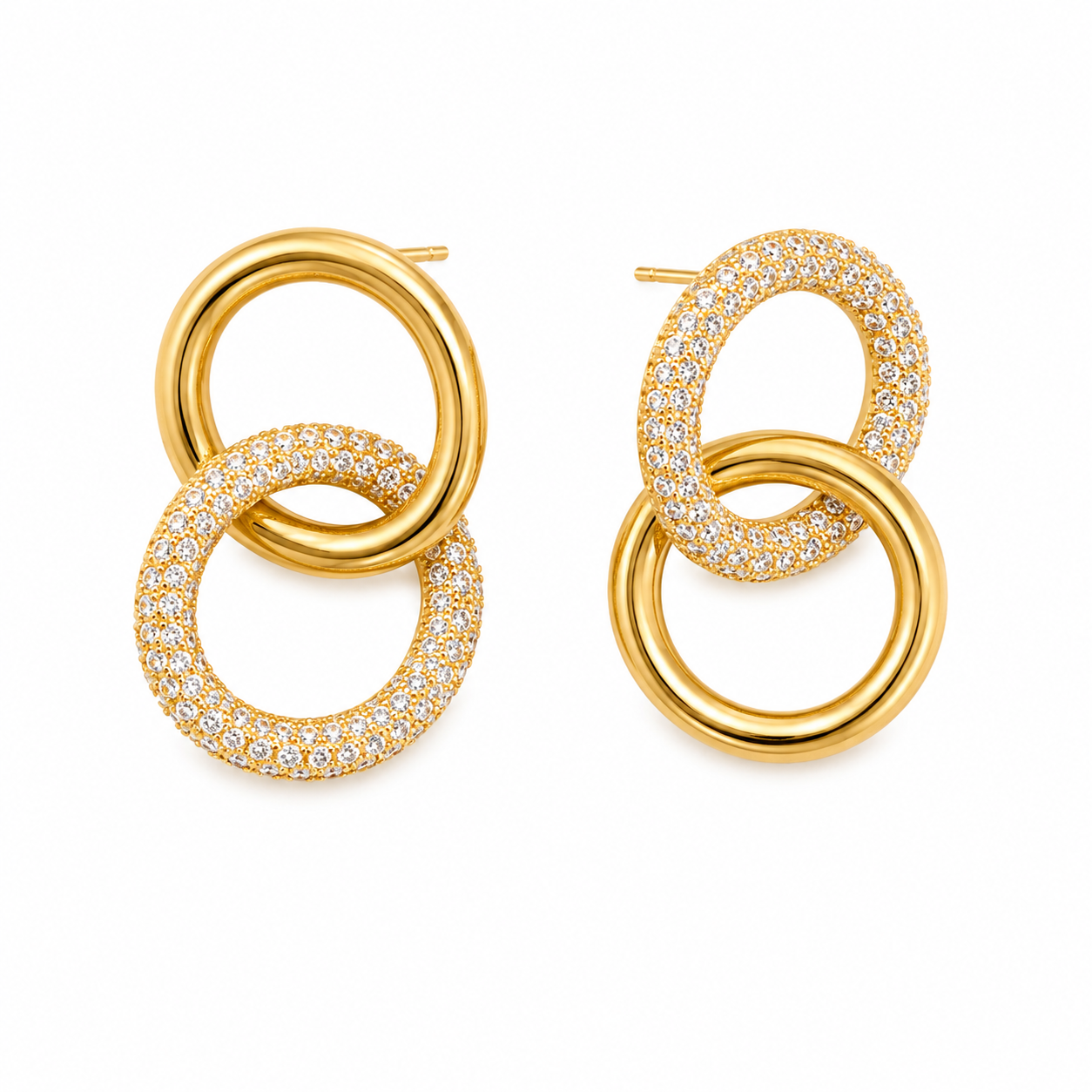 Halo Link Drop Earrings
