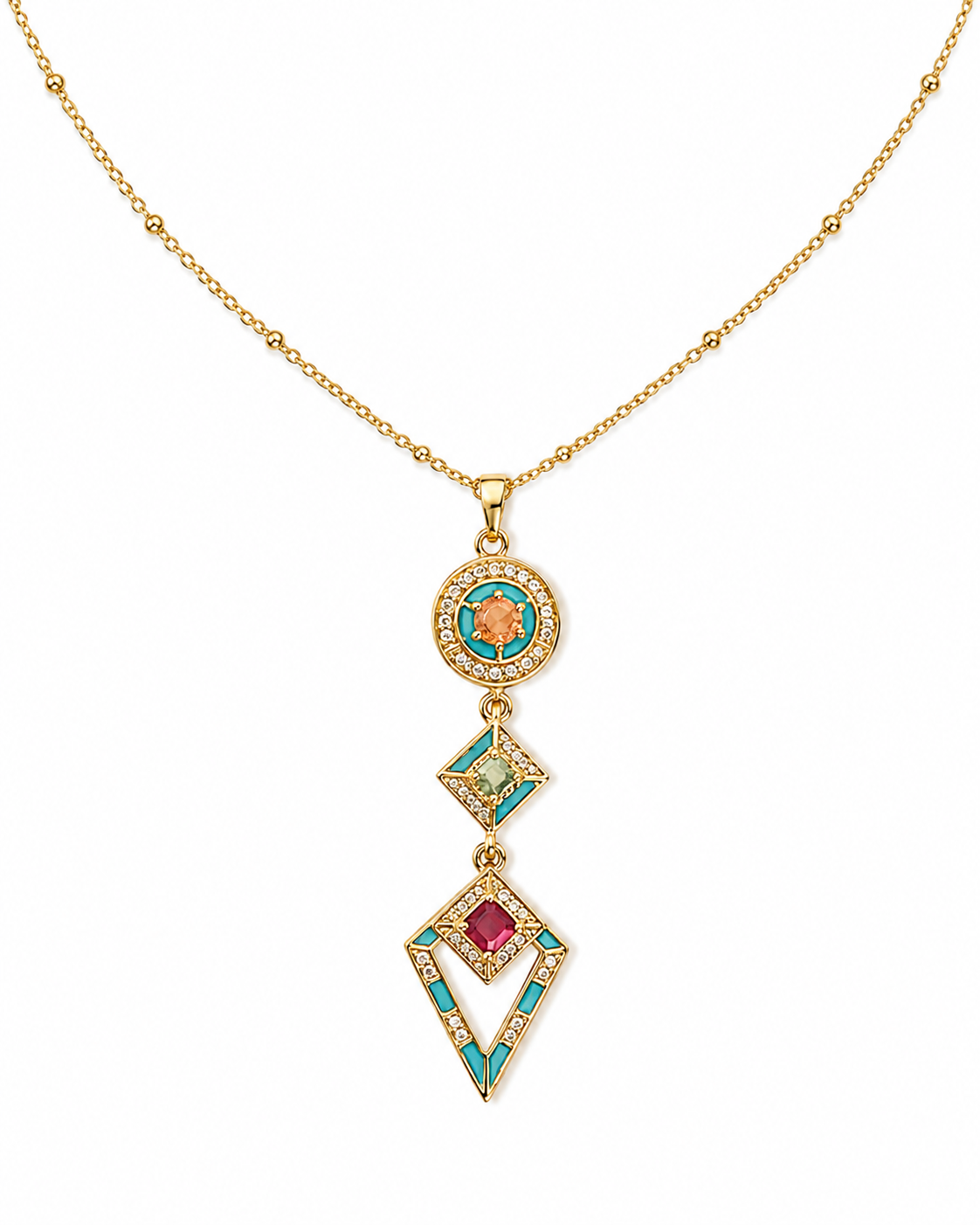 Geometric Charm Necklace