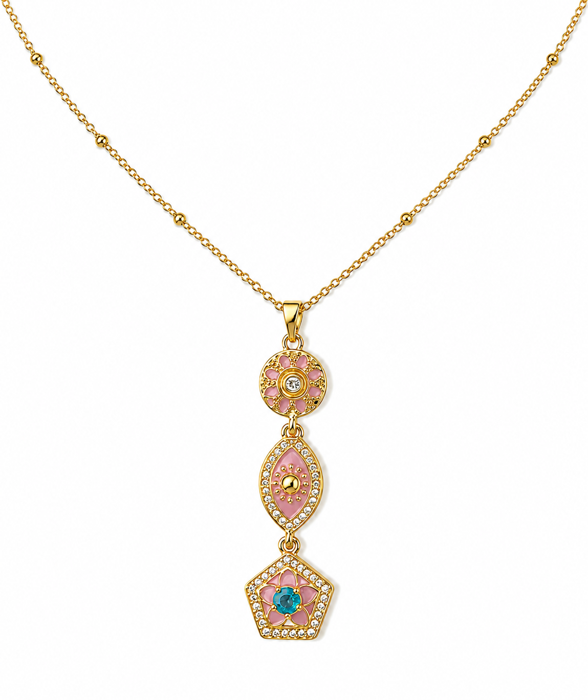 Pink Evil Eye Necklace