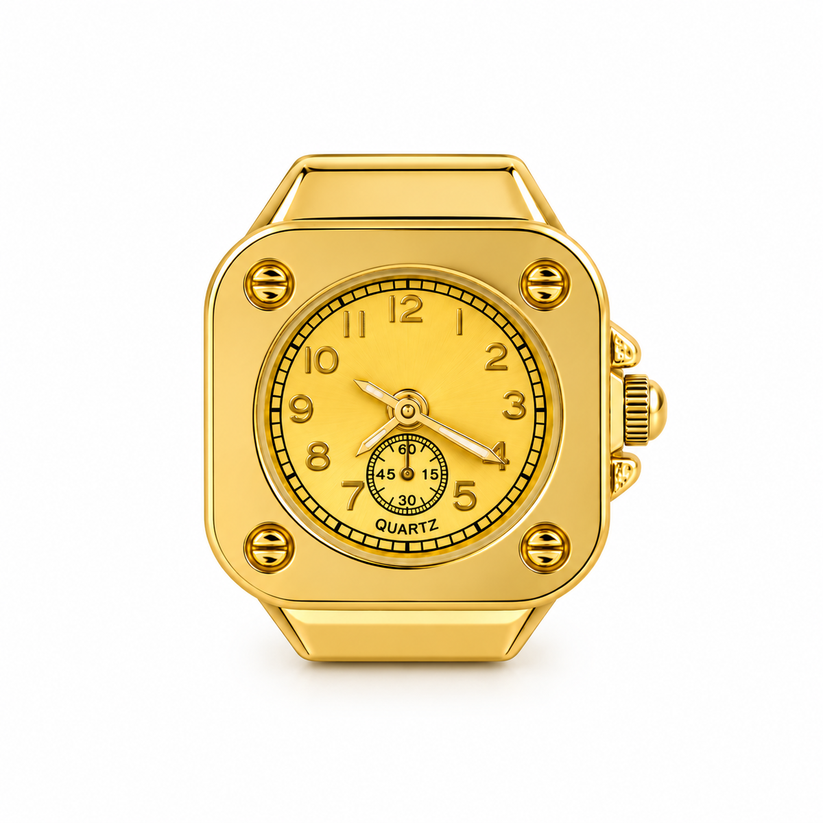 Luxe Bold Square Watch Ring