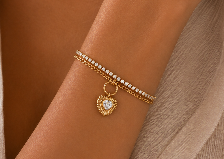 Amora Heart Charm Bracelet