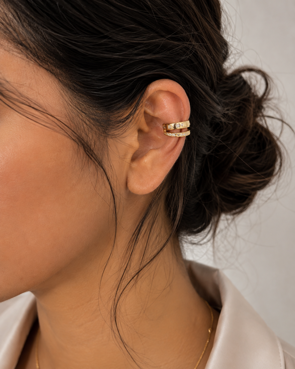 Celeste Double Band Ear Cuff