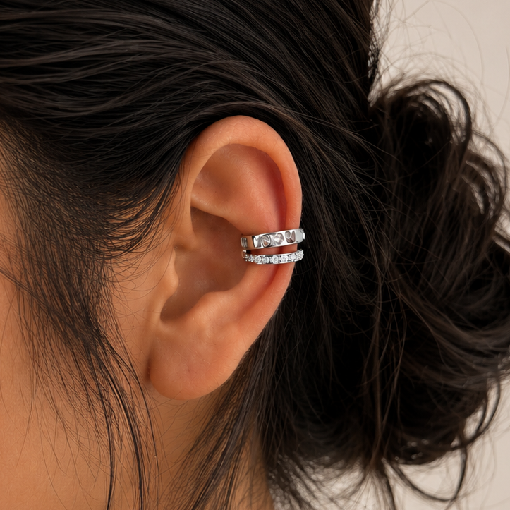 Celeste Double Band Ear Cuff