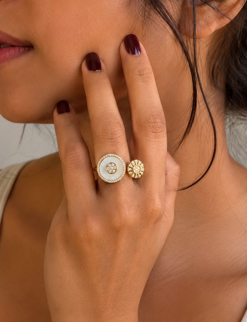 Celestial Pearl Duo Ring
