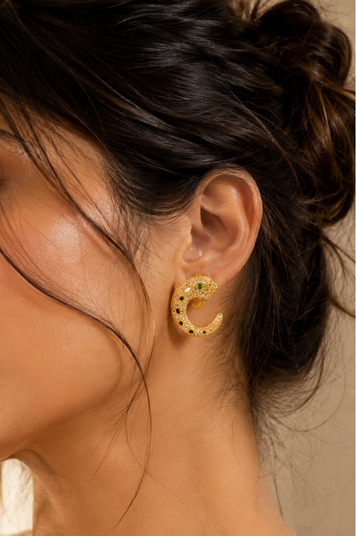 Panther Hoop Earrings