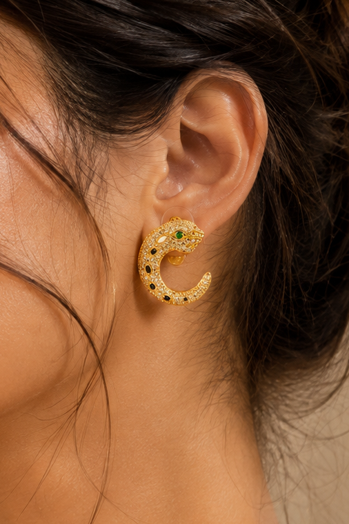 Panther Hoop Earrings