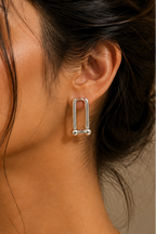 Lock Charm Hoop Earrings (2in1)