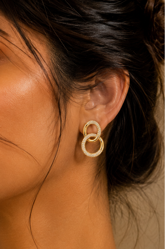 Halo Link Drop Earrings