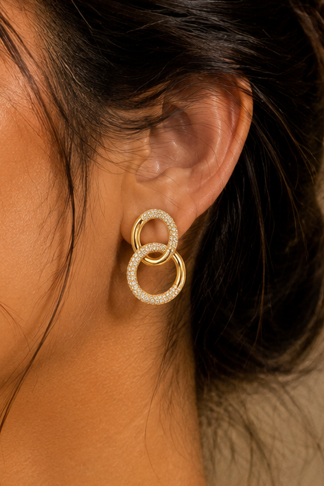 Halo Link Drop Earrings