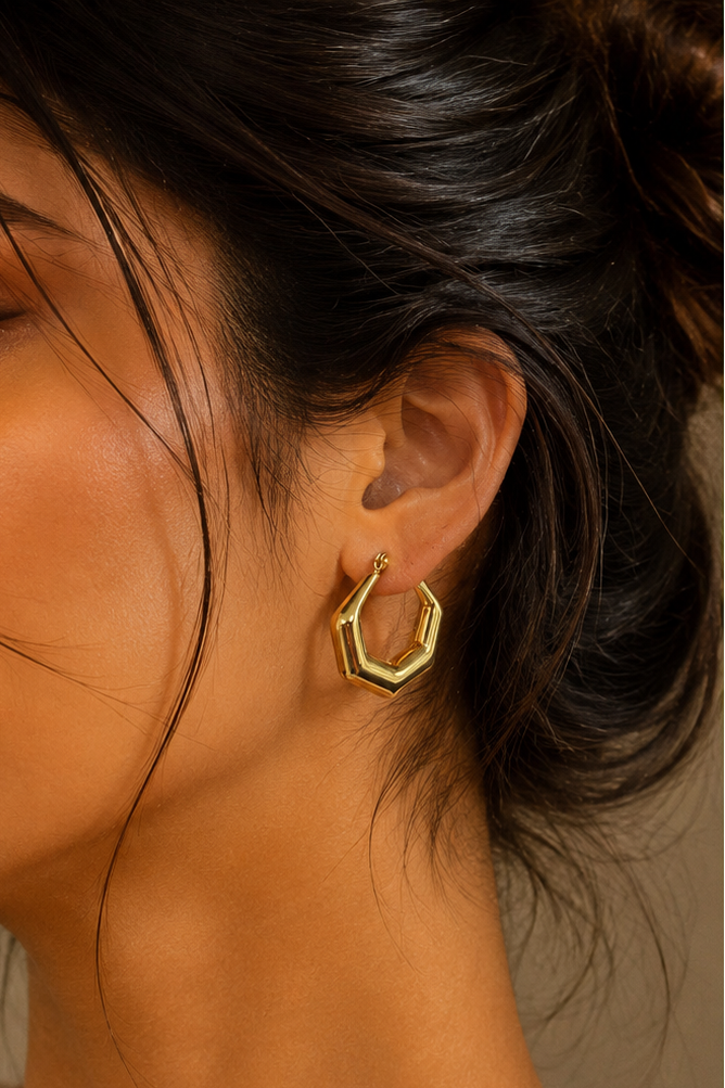 Geo Luxe Hoop Earrings