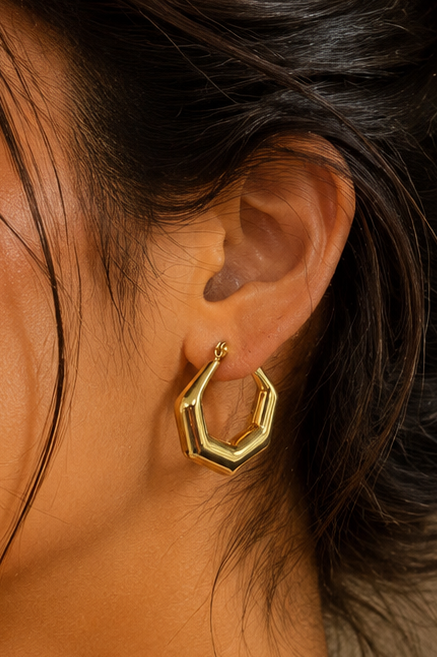 Geo Luxe Hoop Earrings