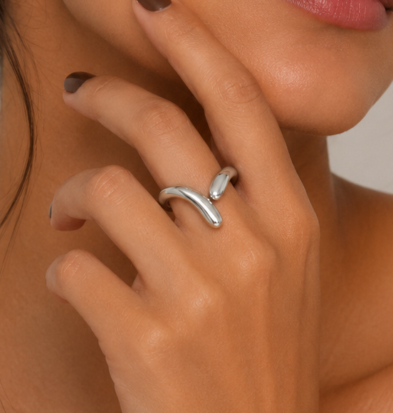 Sculptural  Silver Ring