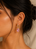 Rosé Crystal Drop Earrings
