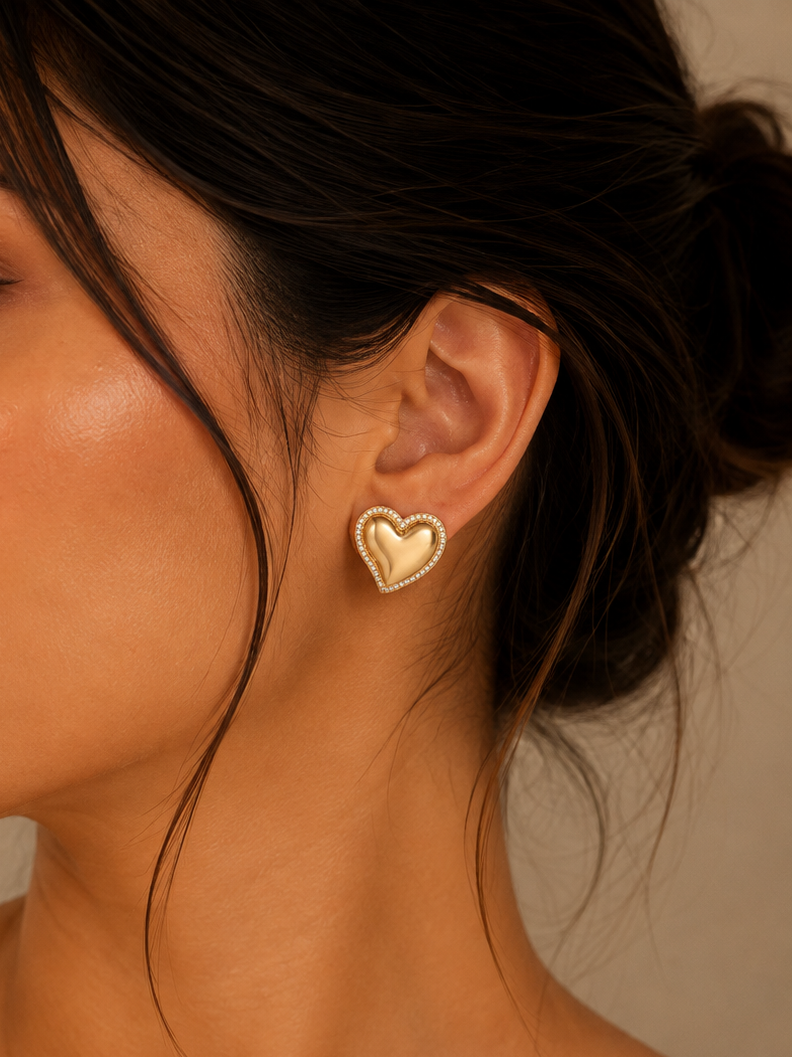 Heart Glow Studs