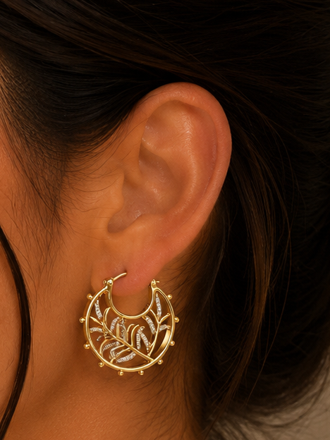 Fern Filigree Hoop