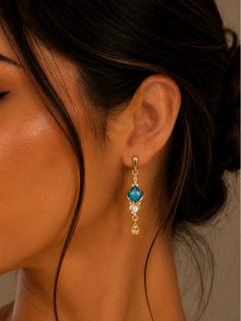 Azure Cascade Earrings